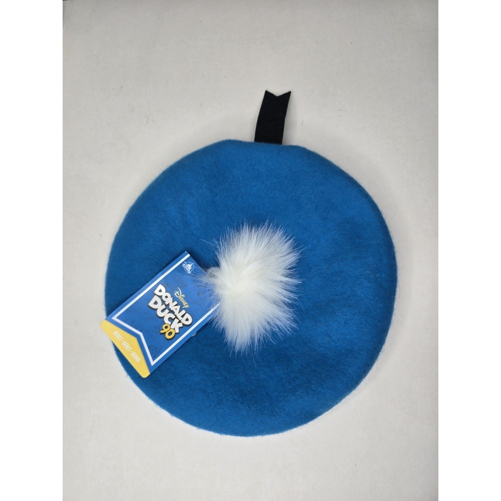 NEW Disney Donald Duck Beret Hat 90th Anniversary Blue Disneyland Parks